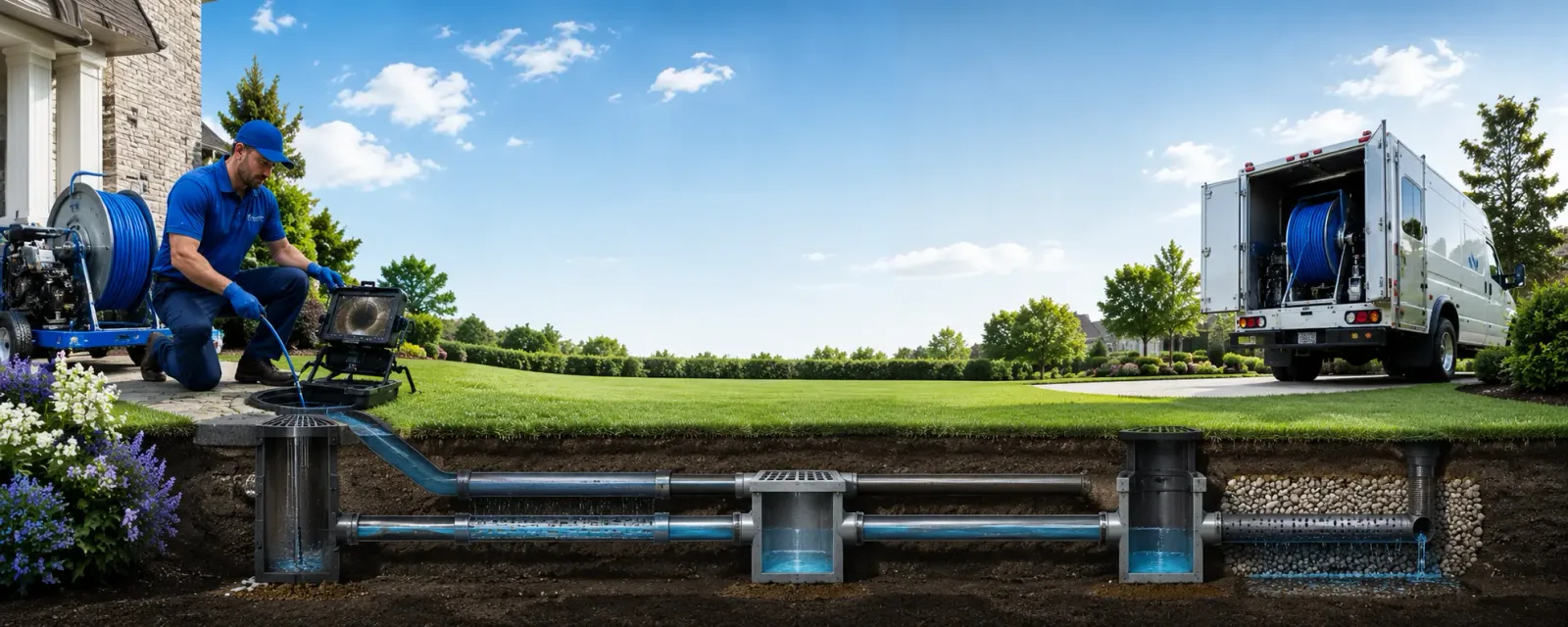 Outdoor drain cleaning information for Carville, LA